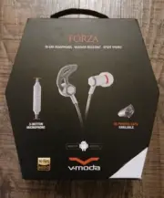 V-MODA Forza In-Ear Sport Headphones with 3-Button Remote & Microphone - White