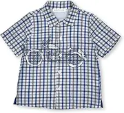 BEBE Petits Pois Vert(べべ・プチポワヴェール) Bebe 1206-63020 Boys Motorcycle Print Check Shirt (37.4-59.1 inches (95-150 cm) Limited Edition