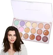 Color Corrector Palette, Brightening Full Coverage Cream 18-Color, Beauty Palette Waterproof Concealing Makeup For Skin Tone