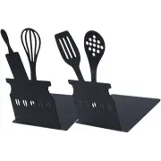 2 Pcs Book Poster Stand Kitchen Bookend Beauty of Bookshelf Storing Documents