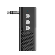 3-in-1 Wireless Bluetooth 5.3 Transmitter Receiver Adapter Audio Black ABS