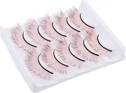 minkissy False Eyelashes 5 Pairs Wispy Lashes for Makeup Cat Eye Lashes Cosplay Long and Fluffy