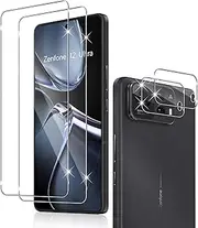 [2+2 Pack] Screen Protector Compatible with ASUS Zenfone 12 Ultra 5G, Tempered Glass Camera Lens Protector, 9H Hardness Anti-Scratch Without Bubbles Glass (Clear)
