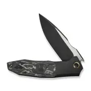 WE Knife Archeozoic 23091-1 Shredded Carbon Fiber Titanium M390 Stainless Knife