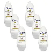 6x Dove Deodorant Underarm Sweat Roll On Invisible Dry Anti - White Marks 50ml