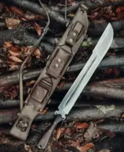 Handmade Carbon Steel Full Tang Hunting Short Sword Battle Ready With Sheath