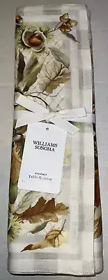 Williams-Sonoma Chestnut Table Runner 16" X 108" Thanksgiving
