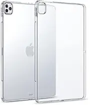 Cavor for New iPad Pro 12.9 2021 Case Ultra Slim Lightweight Back Shell Protective Crystal Clear Silicone Cover Transparent Bumper Soft TPU Case for iPad Pro 5th Generation 12.9'' inch 2021- Clear