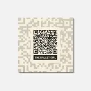 The Ballet Girl QR Code 4'' X 4'' Square Wooden Coaster
