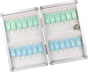Oshhni Key Storage Box Key Cabinet Organizer Management Wall Mounted with Key Tags Security Lockbox Holder for Hotels Car Office Key