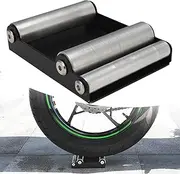 JFG RACING Motorcycle Wheel Cleaning Stand-Motorcycle Roller Stand Paddock Replacement for Tyre & Chain Lubrication （< 485 lb width <180 mm） Black