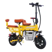 在飛比找蝦皮購物優惠-【現貨上新】鳳凰親子電動自行車折疊電動車子母電瓶車成人代步車