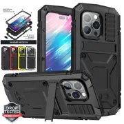 Metal Gorilla Glass Shockproof HeavyDuty Stand Case For iPhone 16 15 14 13 12 AU