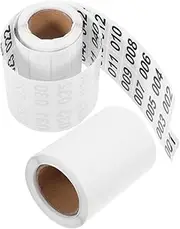 PHENOFICE Accurate Product Identification Unique Numbered Stickers Inventory Label Rolls Removable Circle Labels Sticker Numbers 2 Packs