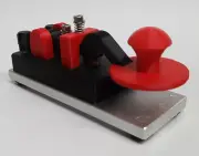 Red Camelback Morse Code Key Navy Style W/ Aluminum Base