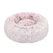 Pet Bed Dog Cat Calming Bed Sleeping Comfy Cave Washable - Light Pink