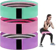 3pcs Non-Slip Fabric Resistance Bands for Working Out, Loop Exercise Bands for Booty Leg, Butt, Glute, Stretch Workout Bands for Women & Men, Hip Elastic Bands for Home Gym Fitness, Yoga, Pilates