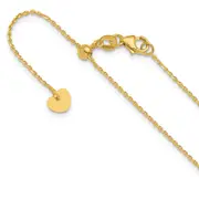 22 Inch 14K Adjustable 1.15mm D/C Oval Link Chain