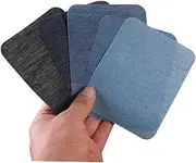 IWOWHERO 20pcs Denim Patch Patches Repair Adhesive Fabric Sew Knee Kit Jean Patches for Inner Thighs Well Patches for Jeans Inside Elbow Self Ripped Patches for Clothes