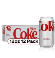 Diet Coke Coca-Cola Soda Pop (1) 12 Pack of 12 Oz Cans Coca Cola Sugar Free