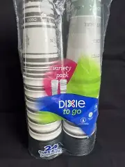 Dixie To Go Disposable 20oz Hot Or Cold Cups With Lids 24 Pack~NEW