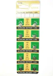 10 Pcs LR41W / AG3 / 392 / CX41 / 1.55V Alkaline Cell Button Batteries