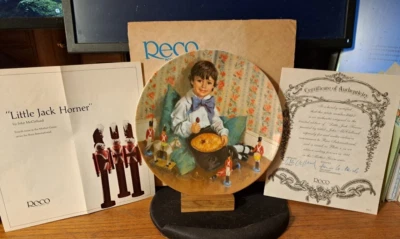 Bradford Exchange - LITTLE JACK HORNER plate by McClelland 4th issue 1982 NIB