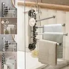Rotatable Bath Hanger Shelf Suction Cup Bathroom Towel Holder Storage Rack