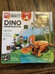 Brand New Block Tech Building Blocks Figure Set 130 Pieces Dino Observation