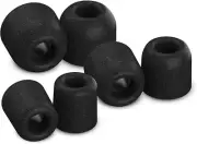 Foam Premium Earphone Tips - Isolation T-500 (Black 3 Pairs S/M/L) Super Soft
