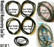 Door & Windshield & Trunk Rubber Weatherstrip Seal Set For Toyota RX12 Sedan 4D