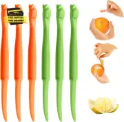 6Pcs Orange Peeler Tool Plastic Citrus Lemon Peeler Orange Peeler Stick Fruit Pe