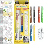 Kids Height Measurement for Wall | Doodling Height Sticker | Decorative Growth Wall Sticker for Nursery Kids Bedroom Classroom Playroom