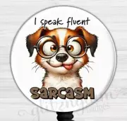 Funny Retractable Badge Holder Reel, Sarcastic Saying Badge Holder GG6608J
