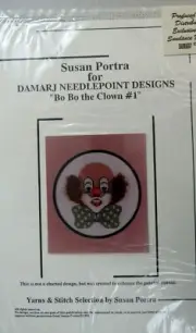 BO BO THE CLOWN # 1 Susan Portra design DN 730 hand painted canvas