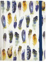 Peter Pauper Press Journal Mid-Size - Watercolor Feathers 324498