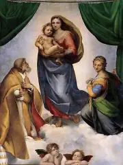 Sistine Madonna by Raphael Sanzio Accent Tile Mural Kitchen Backsplash Ceramic