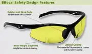 Bifocal Safety Glasses in Polycarbonate Yellow Lens - ANSI Approved