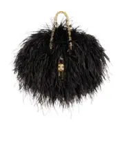 Mini Kenny bag in feathers One size black
