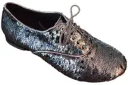 Women Lace up Shoes Sparkly Pewter Size 5.5, 6, 6.5, 7, 7.5