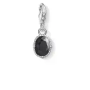 CC1669 THOMAS SABO C/CLUB FAVETED OVAL BALCK CZ CHARM
