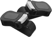 Ciieeo 2pcs Sun Visor Glasses Holder: Sunglasses Clip One Hand Operation - Visor Eyeglasses Mount with Sponge Padded - Auto Accessories