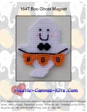 Halloween Boo Boy Ghost Magnet-Plastic Canvas Pattern or Kit