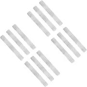 4sets Multi-Functional Metal Iron Board Strip Adhesive Backing Wall Memo Board for Photos Notes Display 3pcs*4