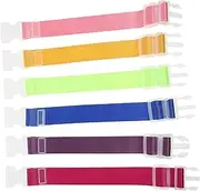 FRCOLOR 6Pcs Adjustable Suitcase Fixing Straps Lightweight Travel Accessories Multiple Colors for Secure Luggage Management and Easy Portability