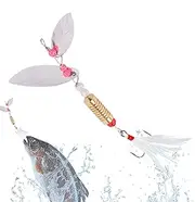 Fishing Lures Trout | Spinner Sequin Lure with Feather Treble Hook - Fishing Accessories, Swimbaits Long-Distance Casting Tools for Bass, Trout, Salmon, Pike, Walleye