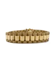 9ct Solid Yellow Gold Hallmarked Kids / Childs 10mm Wide 6.5" Bracelet 26 Grams