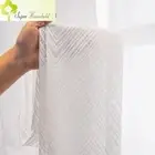 Finished Stripe Wave Tulle Curtains For Jacquard Window Treatments Blinds Sheer
