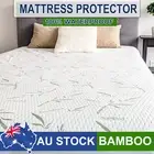 Organic Bamboo Soft Matress Waterproof Mattress Protector Bed Single King Size