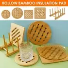 4Pcs Bamboo Trivet Mat Heat Resistant Trivet Hot Pads Natural Bamboo Wood tithQ